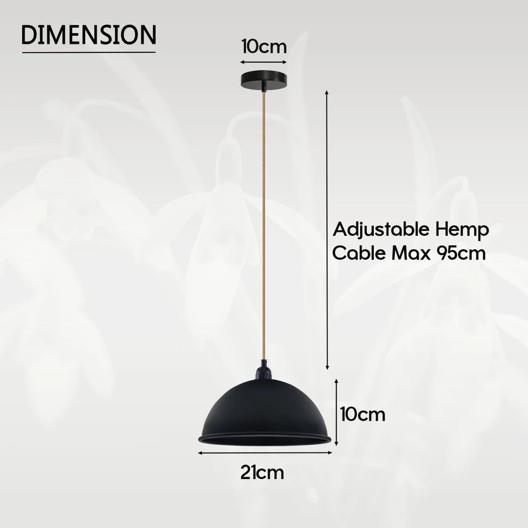 Vintage Industrial Pendant Light E27 Fixture by Un-branded