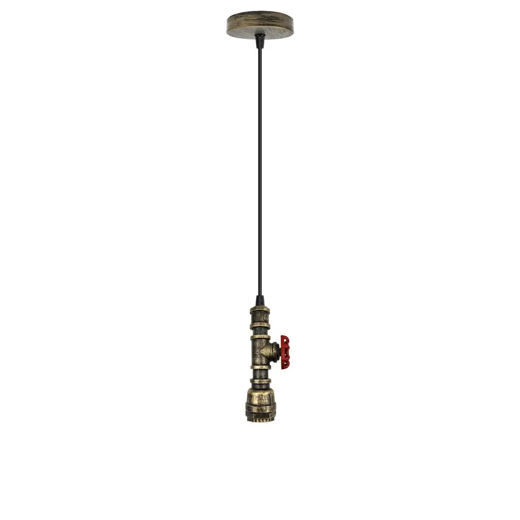 Un-branded Vintage industrial metal pendant pipe light E27 fitting 95cm adjustable cable - Pendant Lights