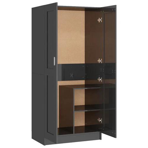vidaXL vidaXL Engineered Wood Wardrobe 82.5x51.5x180 cm Smoked Oak Finish with Ample Storage for Home Organization - Wardrobe