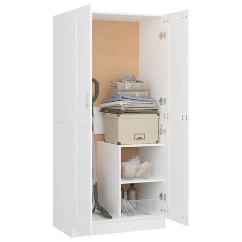 vidaXL vidaXL Engineered Wood Wardrobe 82.5x51.5x180 cm Smoked Oak Finish with Ample Storage for Home Organization - Wardrobe