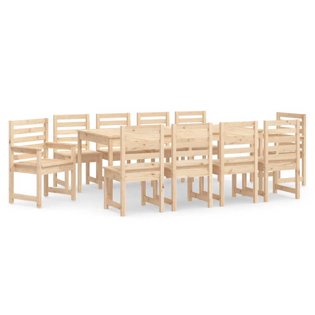 vidaXL VidaXL Garden Dining Set 11 Piece Solid Pine Outdoor Patio - Garden Set