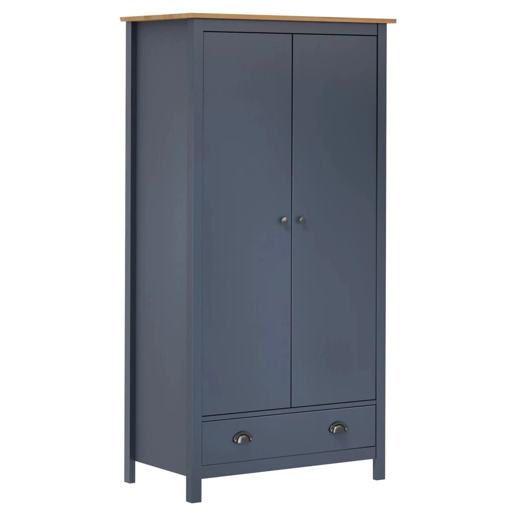 vidaXL vidaXL 2-Door Wardrobe Hill 89x50x170 cm Solid Pine Wood - Wardrobe