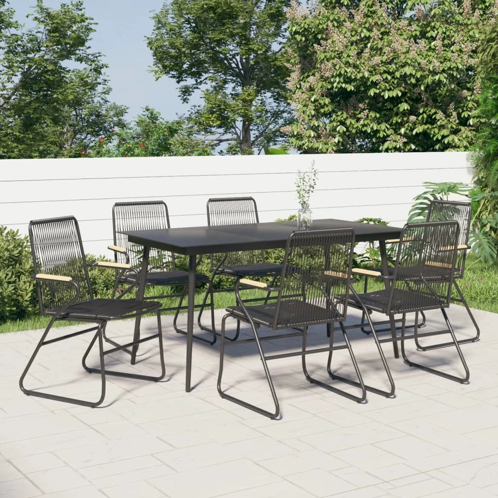vidaXL VidaXL Garden Dining Set 5 Piece PVC Rattan Weatherproof - Garden Set