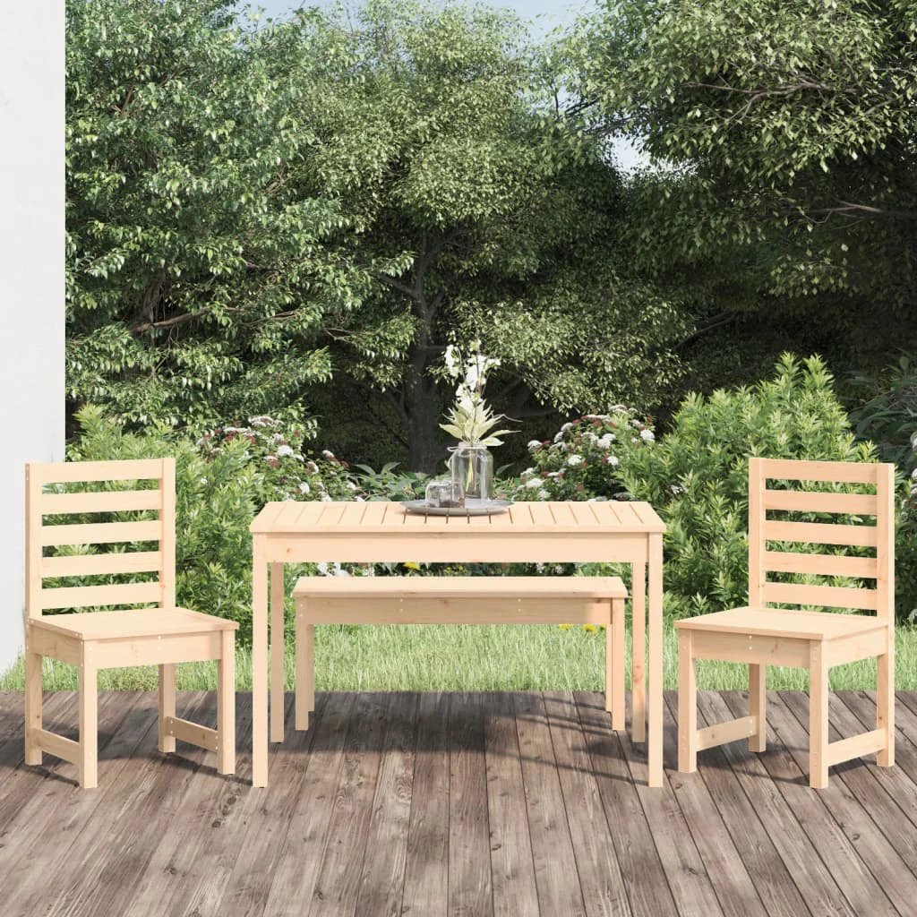 vidaXL VidaXL Garden Dining Set 4 Piece Solid Pine Outdoor - Garden Set