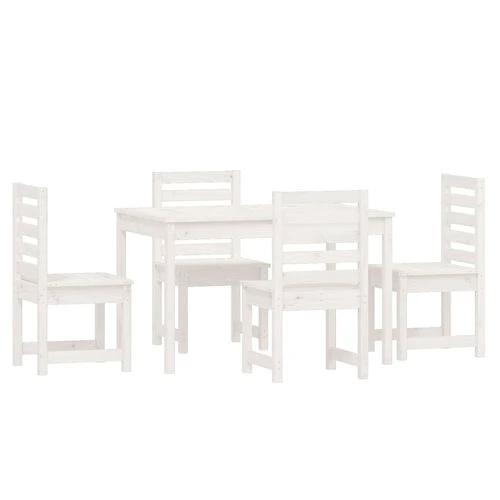 VidaXL 5 Piece Garden Dining Set 121x82.5x76 cm Solid Pine Wood Rustic Outdoor Patio Furniture by vidaXL