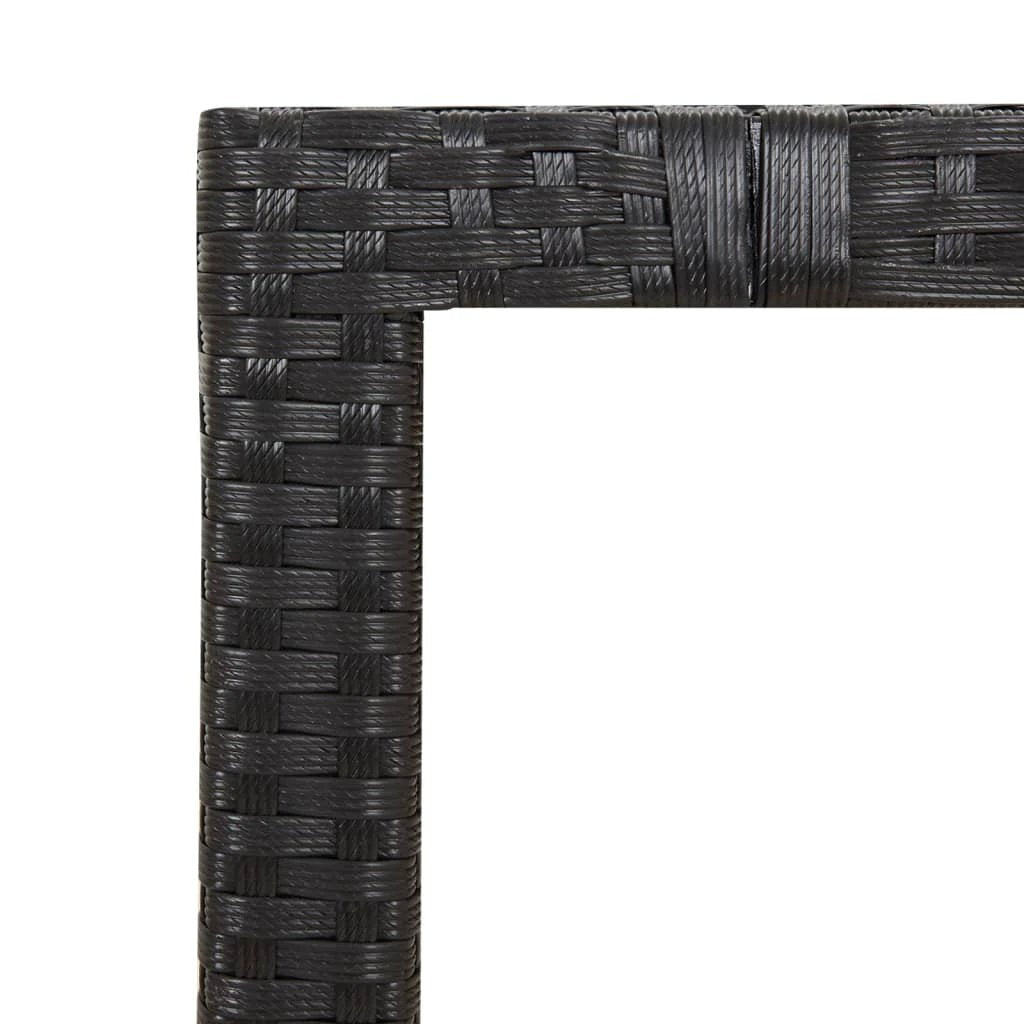 vidaXL vidaXL Garden Table with Wooden Top Black Poly Rattan&Solid Wood Acacia - Garden Table