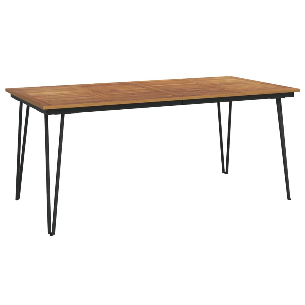 vidaXL vidaXL Garden Table with Hairpin Legs 140x80x75 cm Solid Wood Acacia - Garden Table