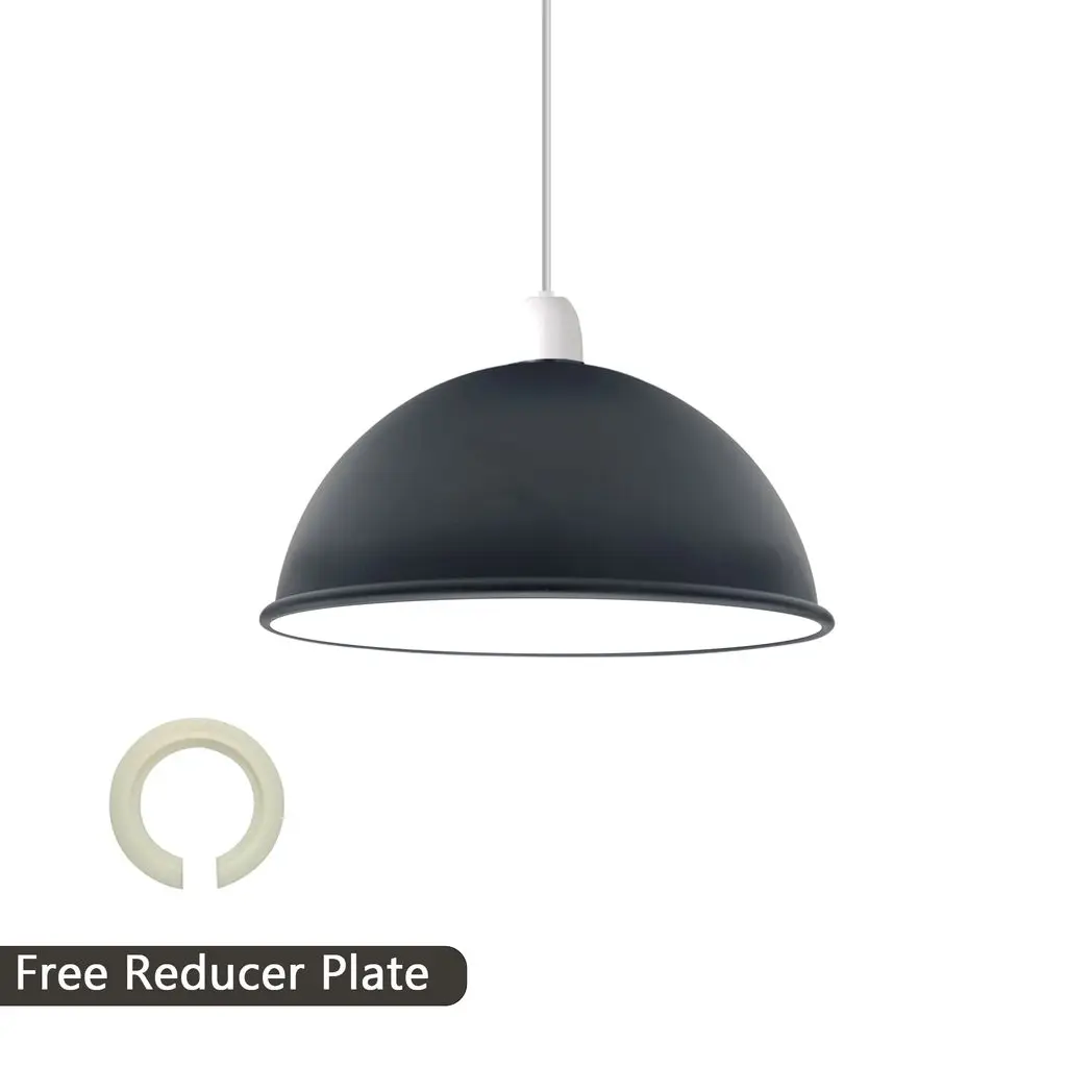 Unbranded Vintage Industrial Easy Fit Dome Shaped Lamp Shade Ceiling, Pendant, Wall Light Metal E27 Light Fitting 60W - Pendant Lights