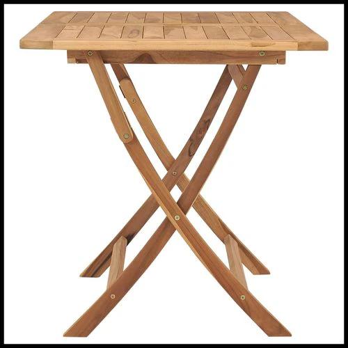 vidaXL Folding Garden Table 120x70x75 cm Solid Teak Wood by vidaXL