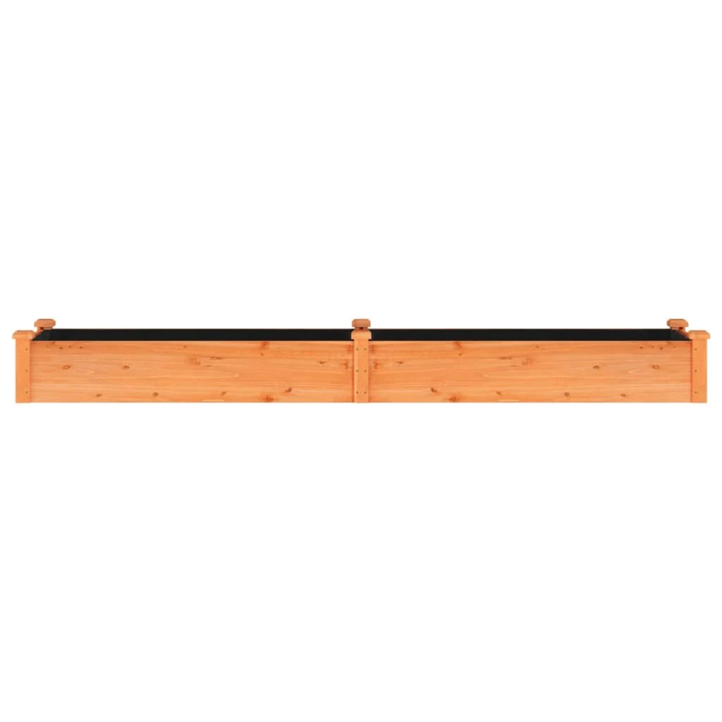 vidaXL Garden Raised Bed with Liner 120x45x25 cm Solid Wood Fir by vidaXL