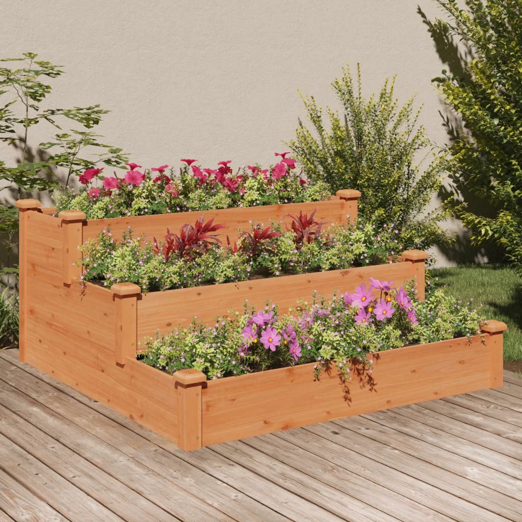 vidaXL Garden Raised Bed 120x120x56 cm Solid Wood Fir by vidaXL