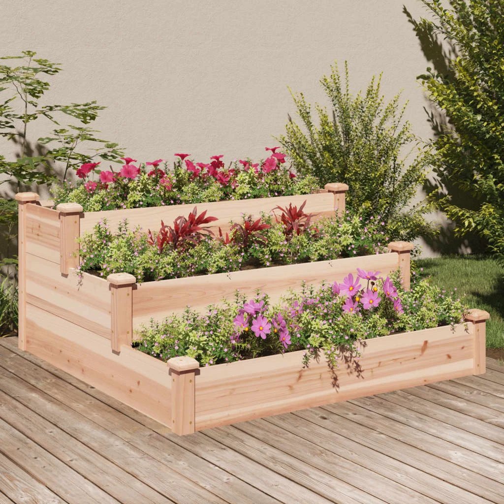 vidaXL Garden Raised Bed 120x120x56 cm Solid Wood Fir by vidaXL