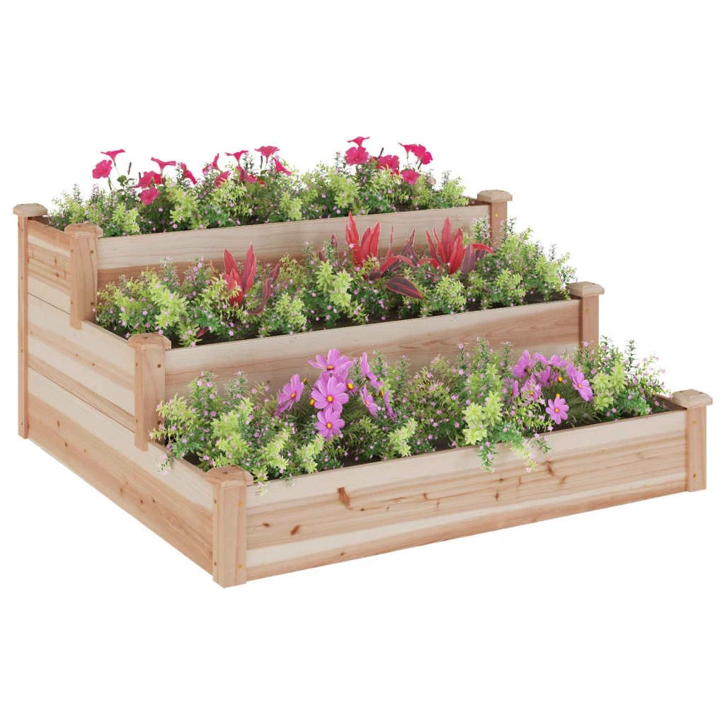 vidaXL Garden Raised Bed 120x120x56 cm Solid Wood Fir by vidaXL