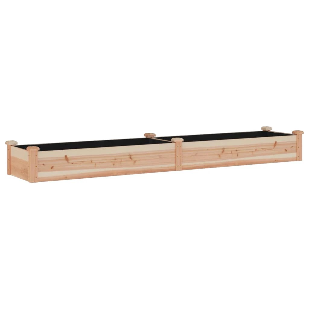 vidaXL Garden Raised Bed with Liner 120x45x25 cm Solid Wood Fir by vidaXL