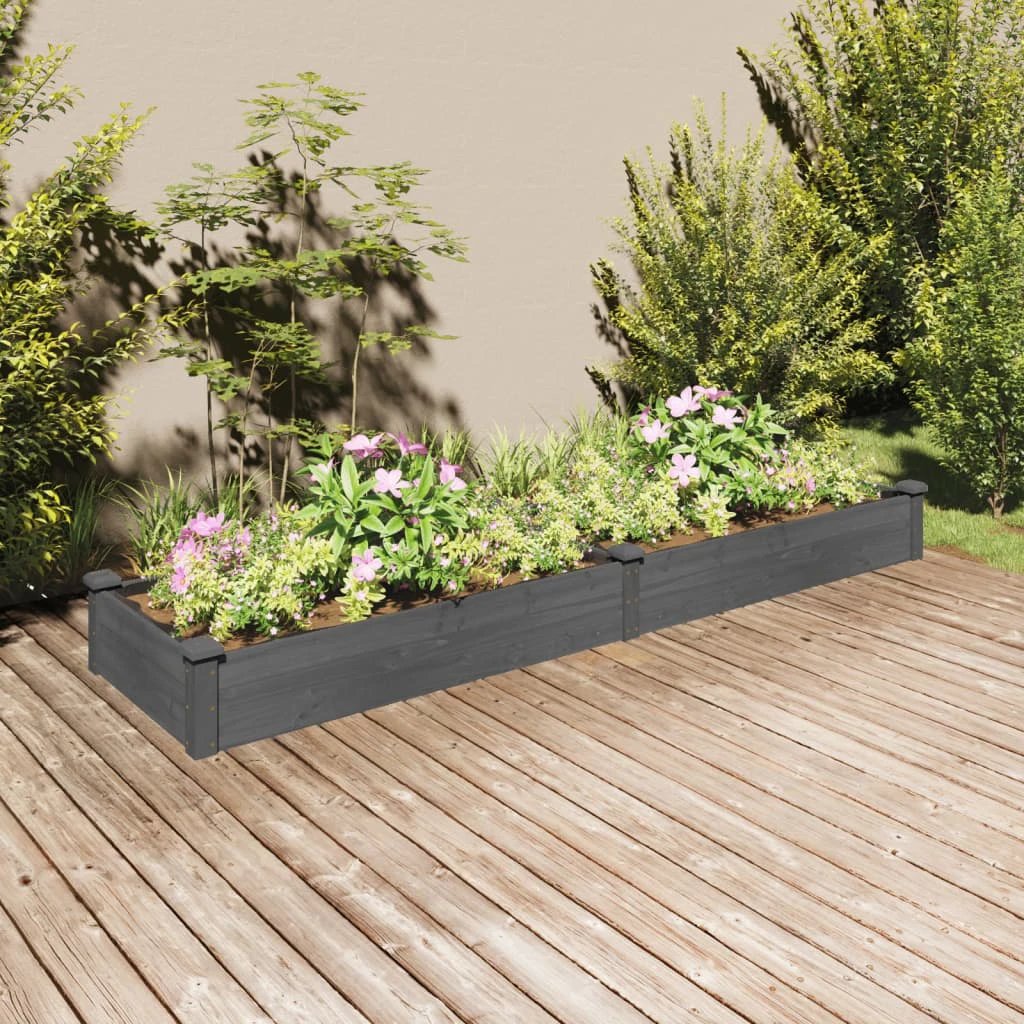 vidaXL vidaXL Garden Raised Bed with Liner 120x45x25 cm Solid Wood Fir - Raised Beds
