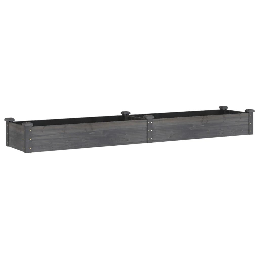 vidaXL Garden Raised Bed with Liner 120x45x25 cm Solid Wood Fir by vidaXL