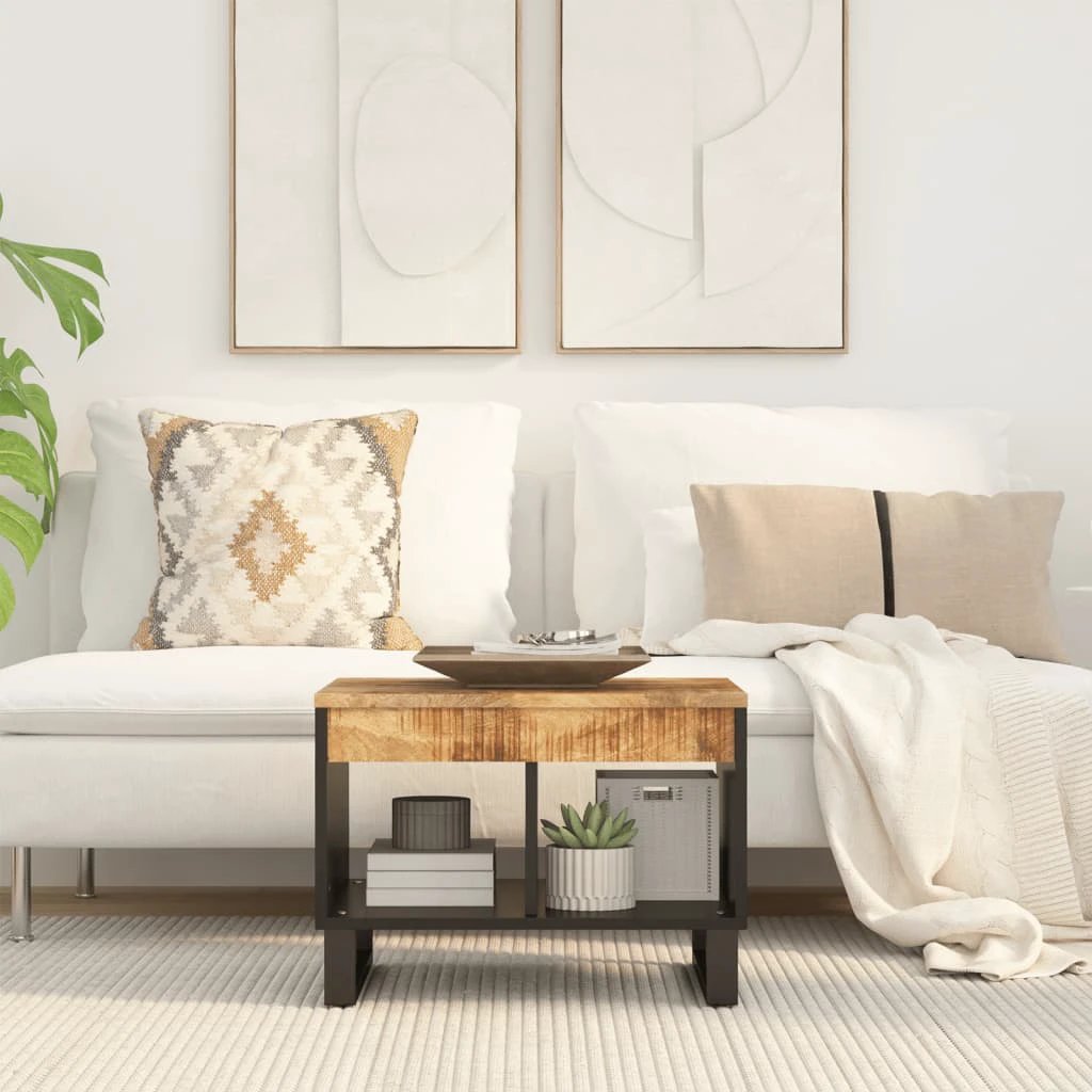 vidaXL Coffee Table 55x50x40 cm Solid Mango Wood For Living Room Decor And Enduring Style by vidaXL
