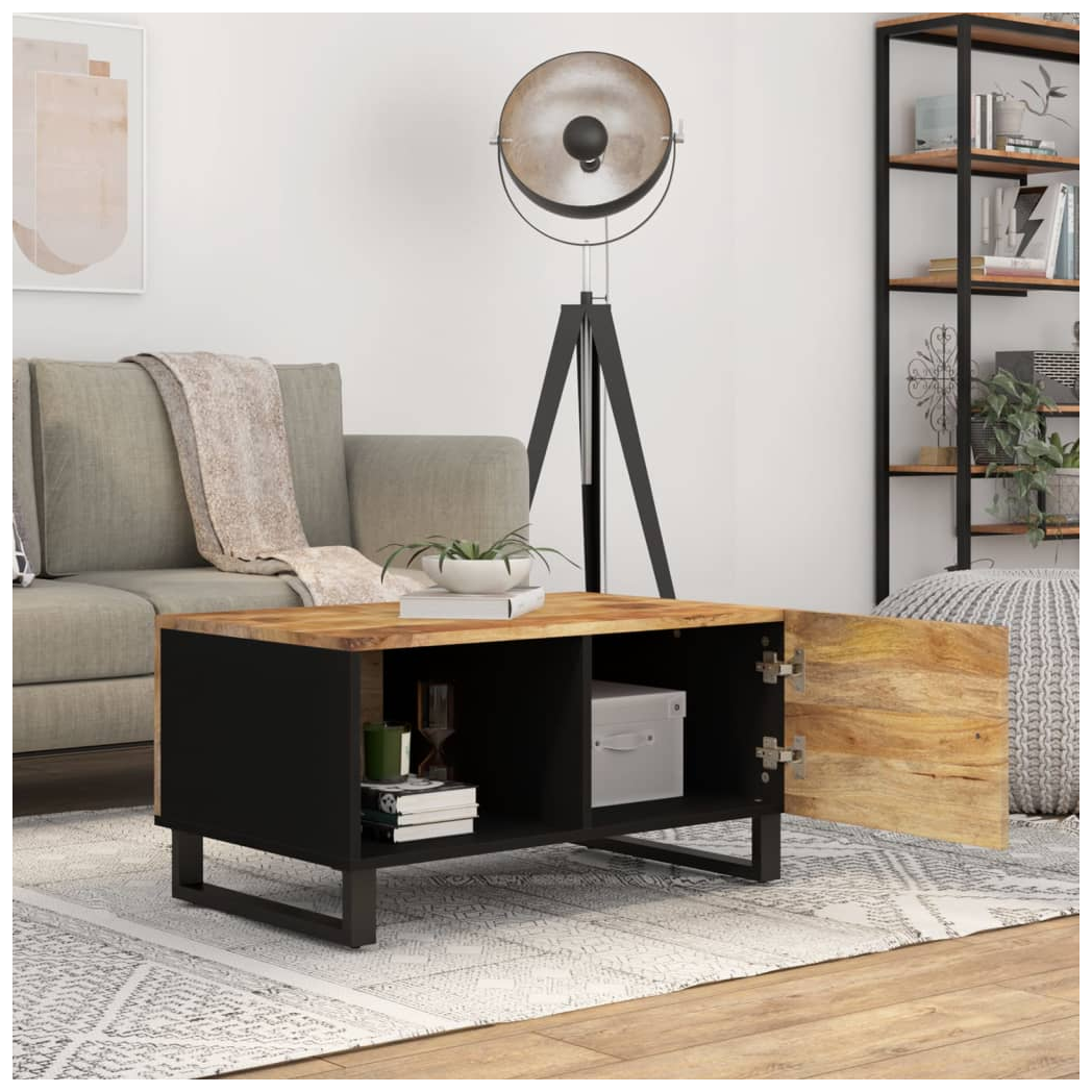 vidaXL VidaXL Coffee Table 80x50x40 cm Solid Mango Wood and Engineered Wood for Living Room - Coffee Table