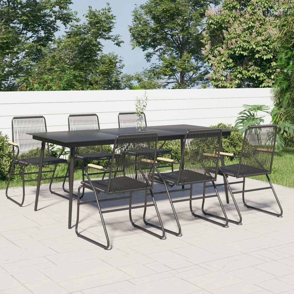 vidaXL VidaXL Garden Dining Set 7 Piece Durable PVC Rattan Outdoor - Garden Set