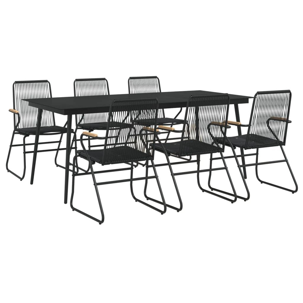 vidaXL VidaXL Garden Dining Set 7 Piece Durable PVC Rattan Outdoor - Garden Set