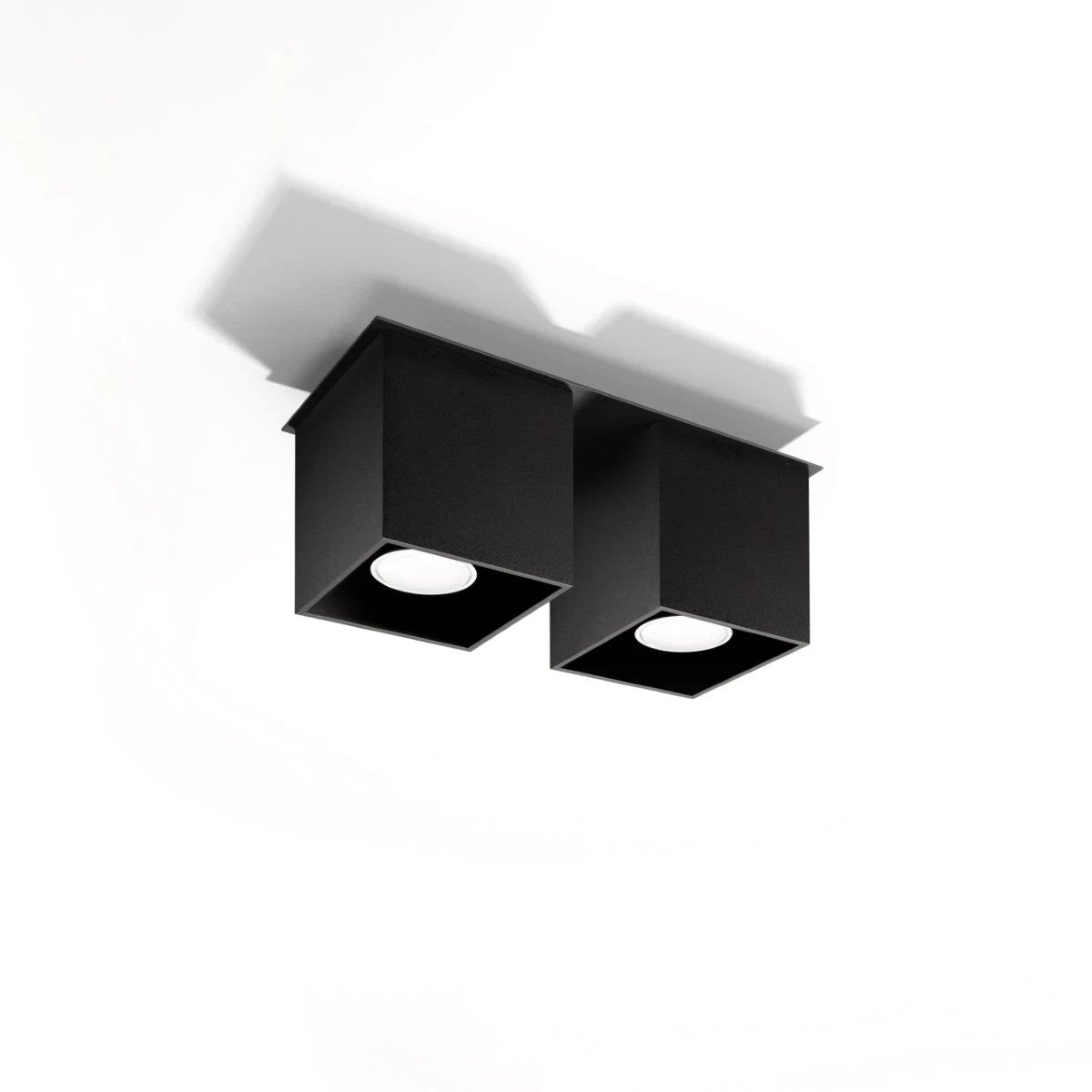 Quad Ceiling Lamp 26x11x12cm Black GU10 Indoor by Sollux Lighting