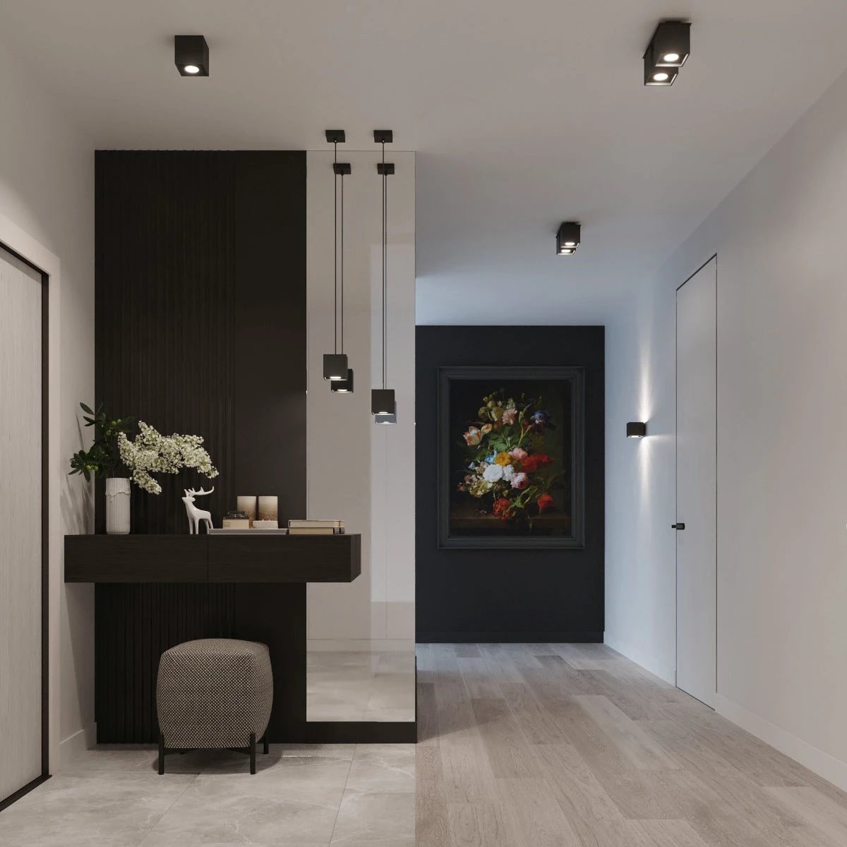 Quad Ceiling Lamp 26x11x12cm Black GU10 Indoor by Sollux Lighting