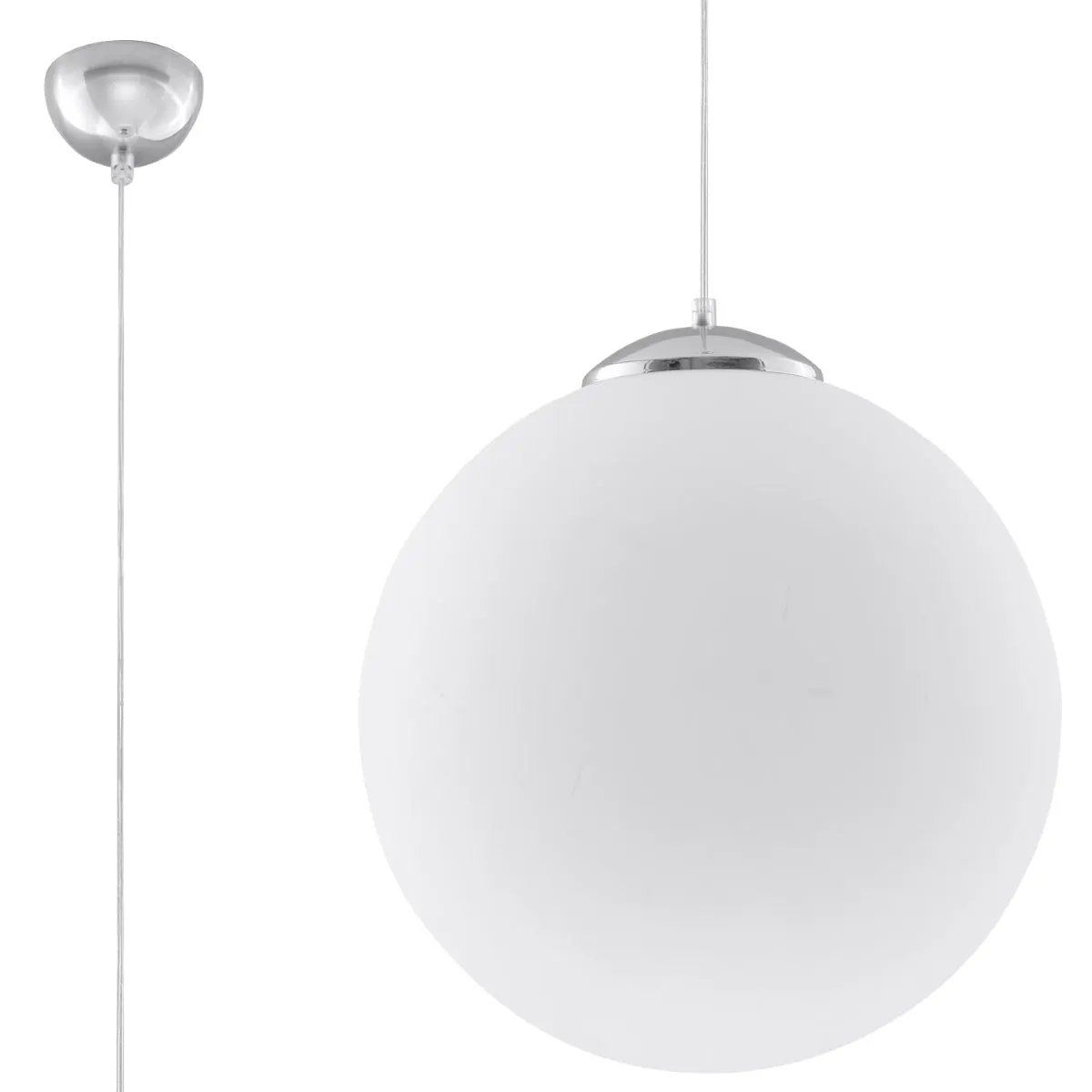 Sollux Lighting Pendant lamp steel, glass Ugo minimalistic Design E27 - Pendant Lights