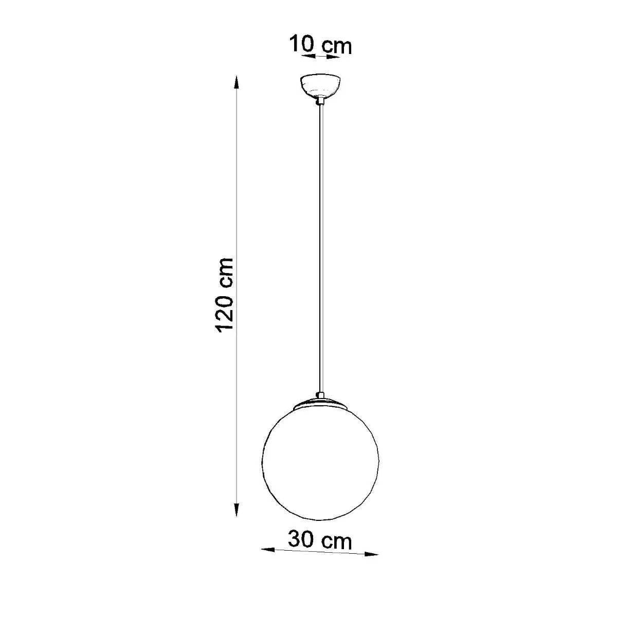 Sollux Lighting Pendant lamp steel, glass Ugo minimalistic Design E27 - Pendant Lights