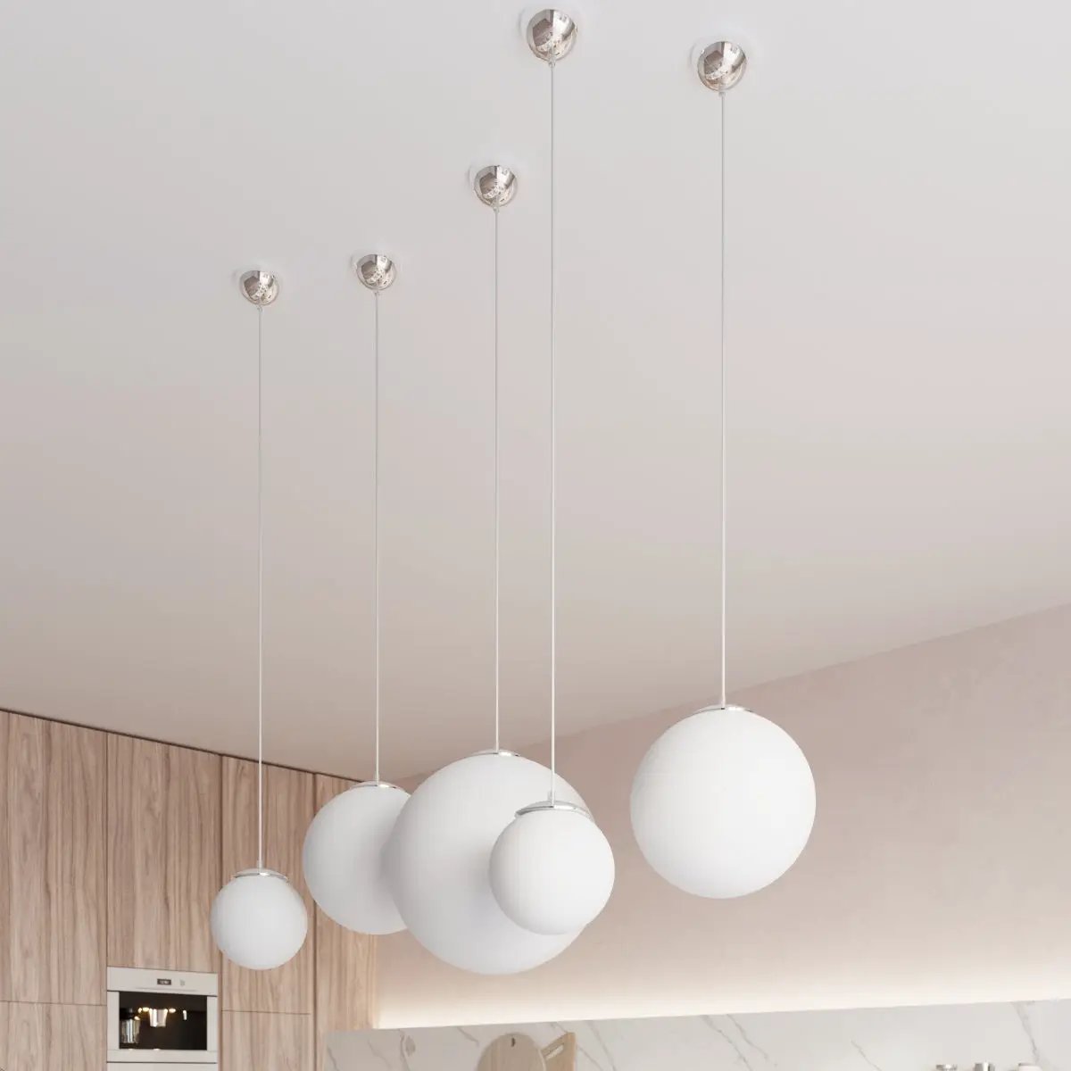 Sollux Lighting Pendant lamp steel, glass Ugo minimalistic Design E27 - Pendant Lights