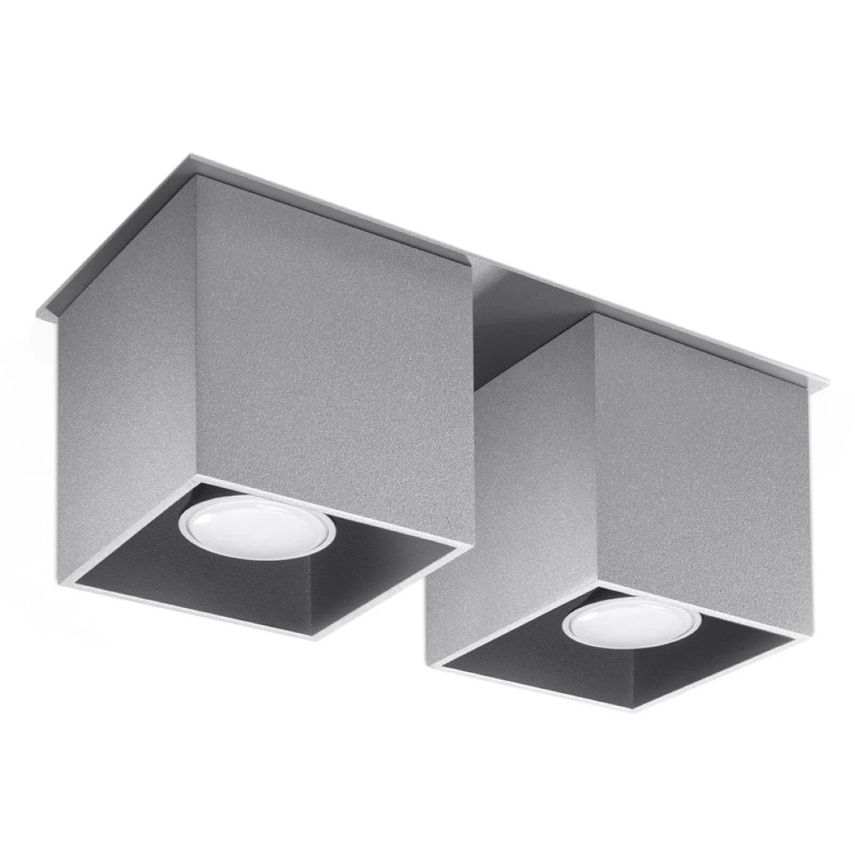 Aluminium Quad Ceiling Lamp 26x11x12cm GU10 Home by Sollux Lighting
