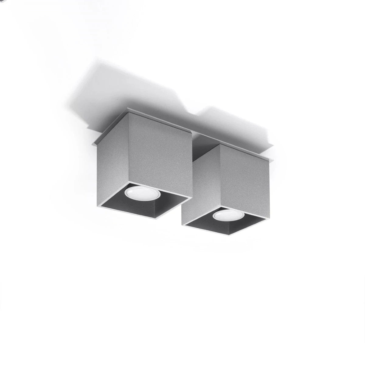 Aluminium Quad Ceiling Lamp 26x11x12cm GU10 Home by Sollux Lighting