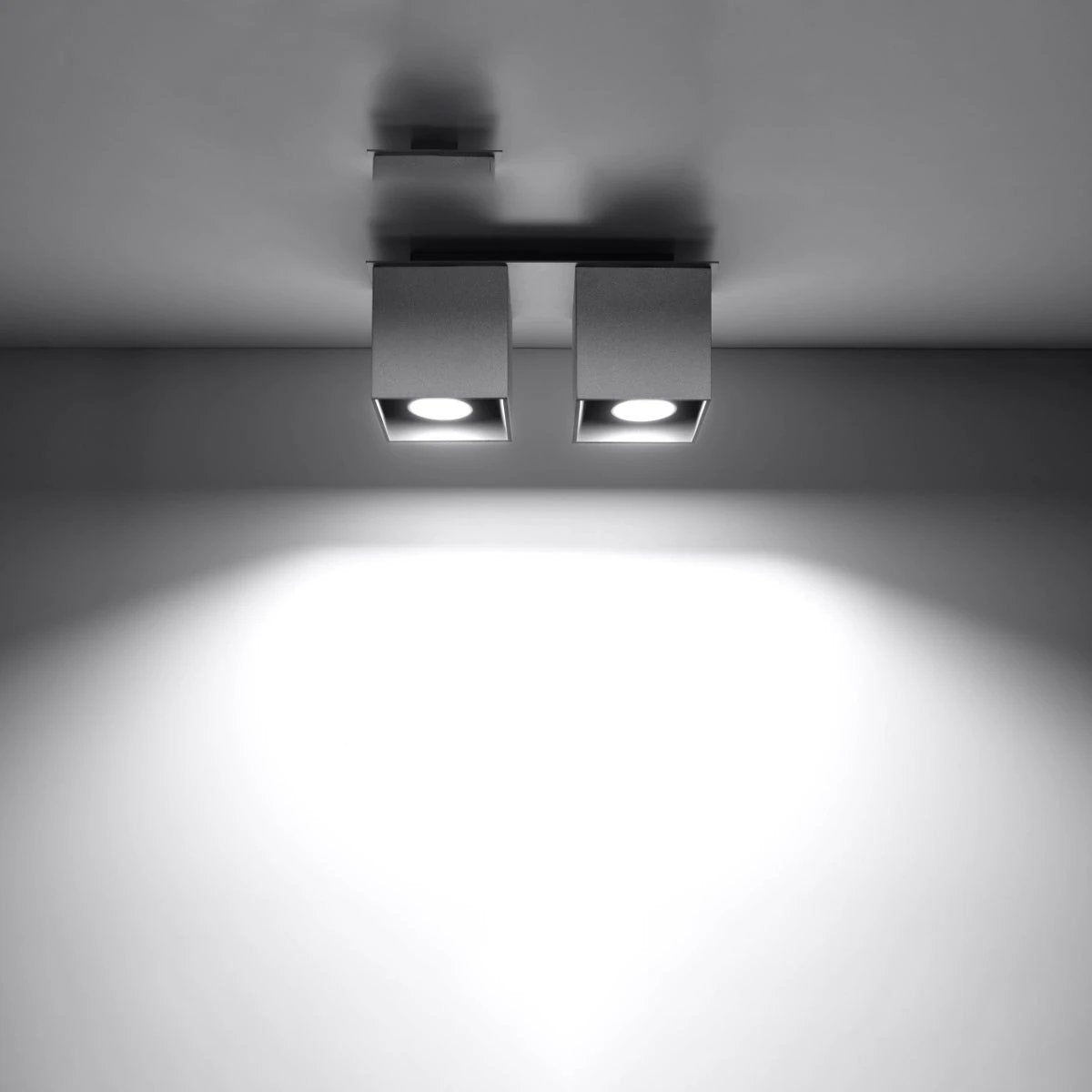 Aluminium Quad Ceiling Lamp 26x11x12cm GU10 Home by Sollux Lighting