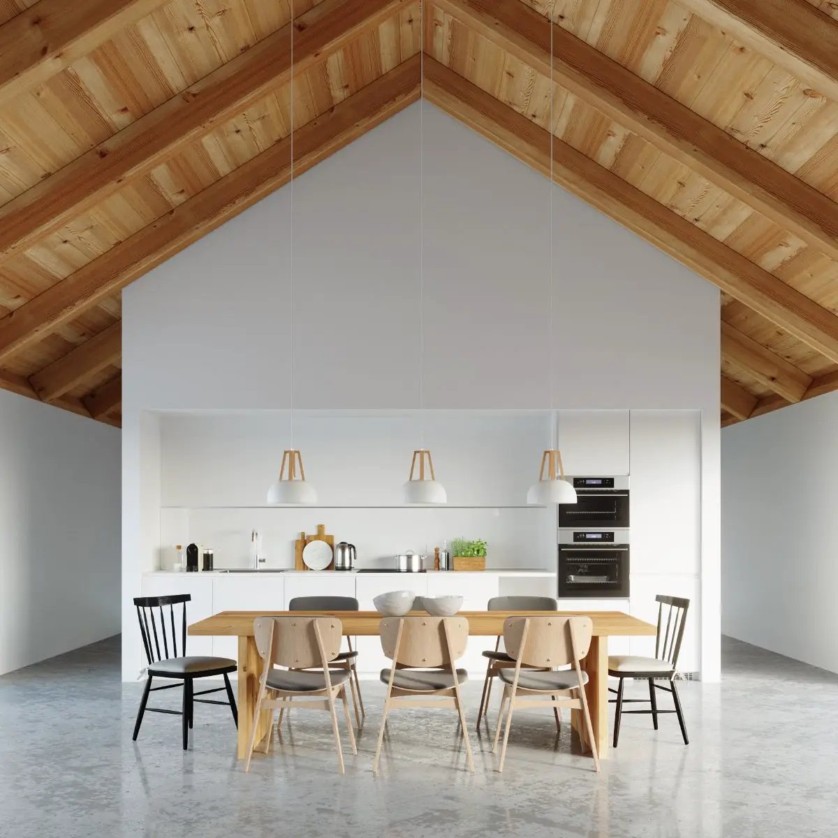 Sollux Lighting Pendant lamp steel, wood Casco modern Design E27 - Pendant Lights