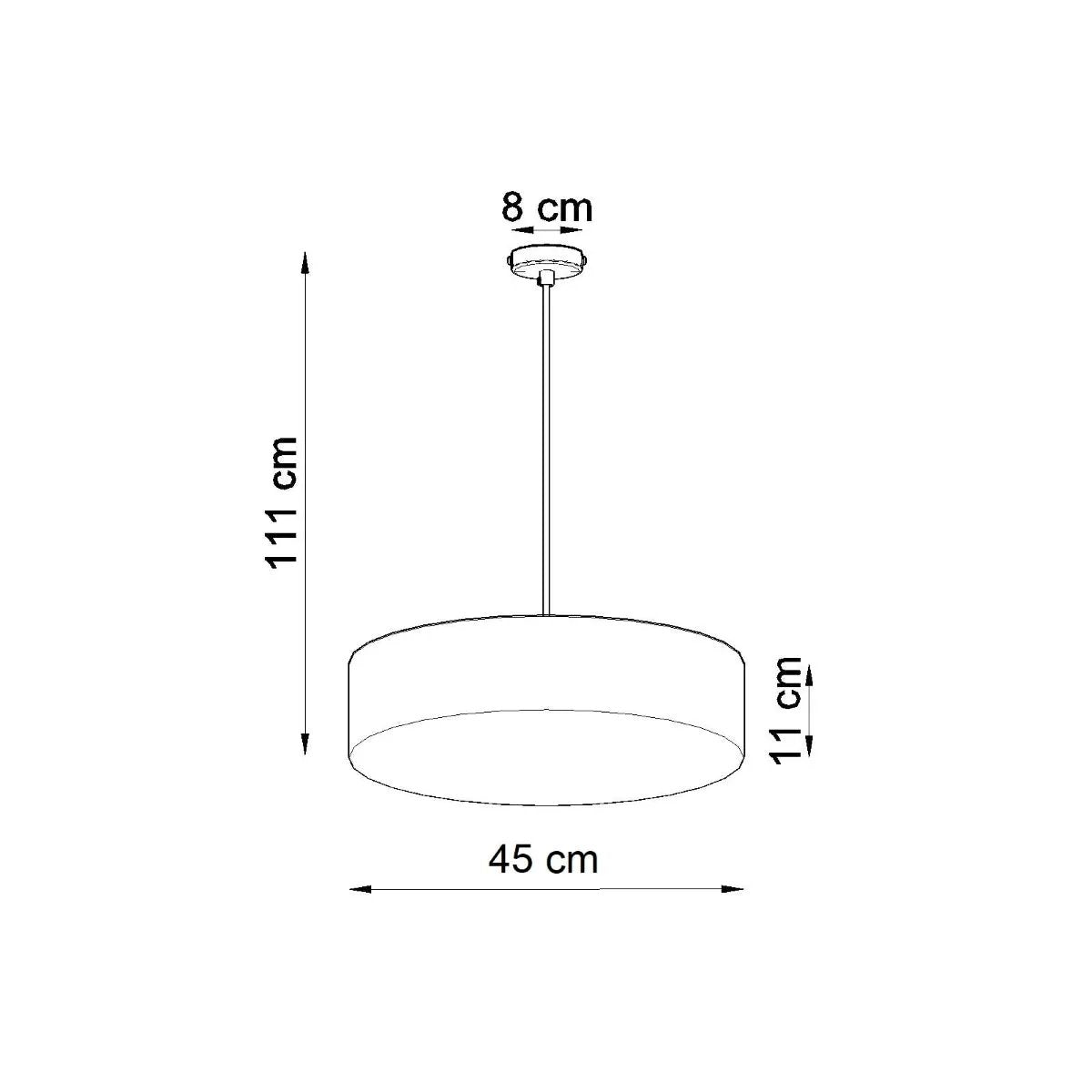Sollux Lighting Pendant lamp PVC Arena minimalistic Design E27 - Pendant Lights