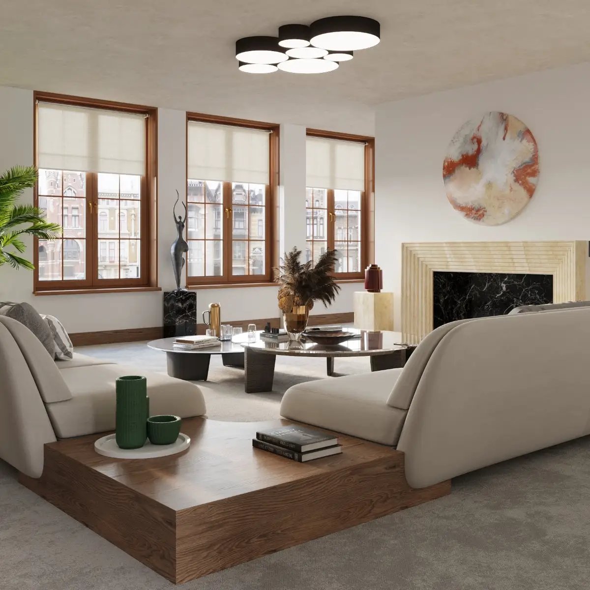 Sollux Lighting Pendant lamp PVC Arena minimalistic Design E27 - Pendant Lights
