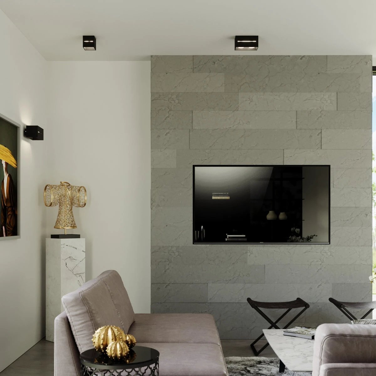 Lobo Ceiling Light 10x10x10cm Aluminium Indoor by Sollux Lighting