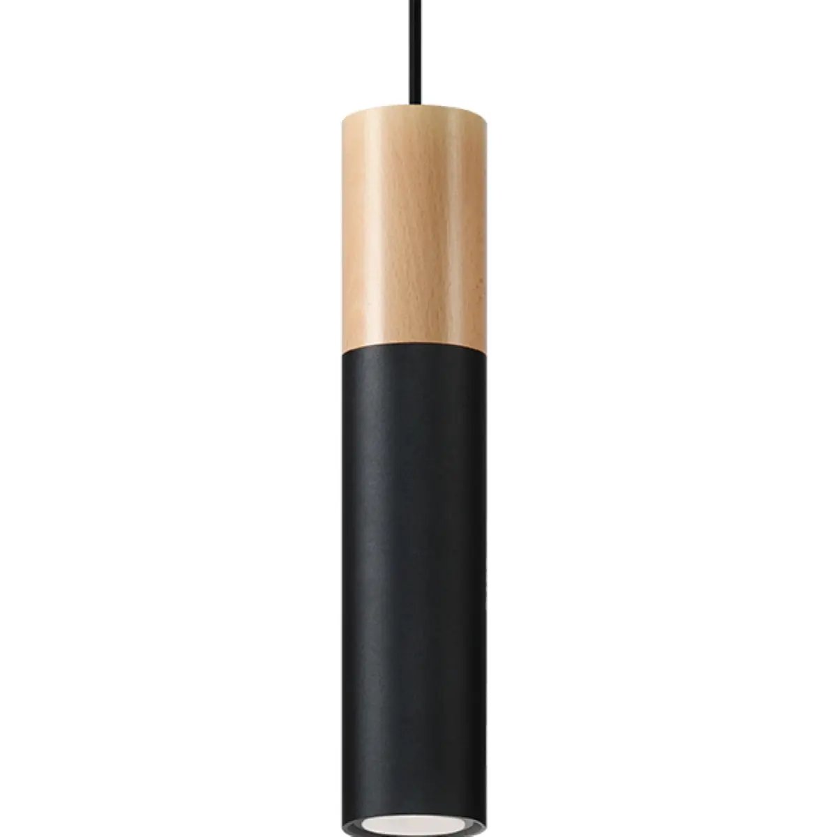 Sollux Lighting Pendant lamp steel, wood Pablo modern Design GU10 - Pendant Lights