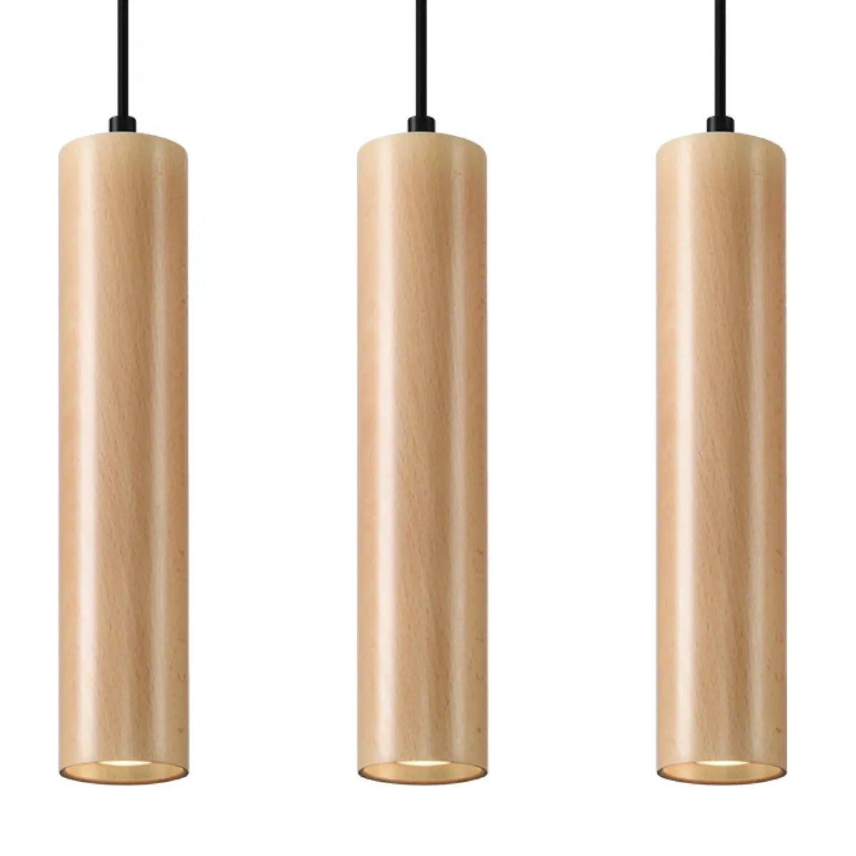 Sollux Lighting Pendant lamp wood Lino Scandinavian Design GU10 - Pendant Lights