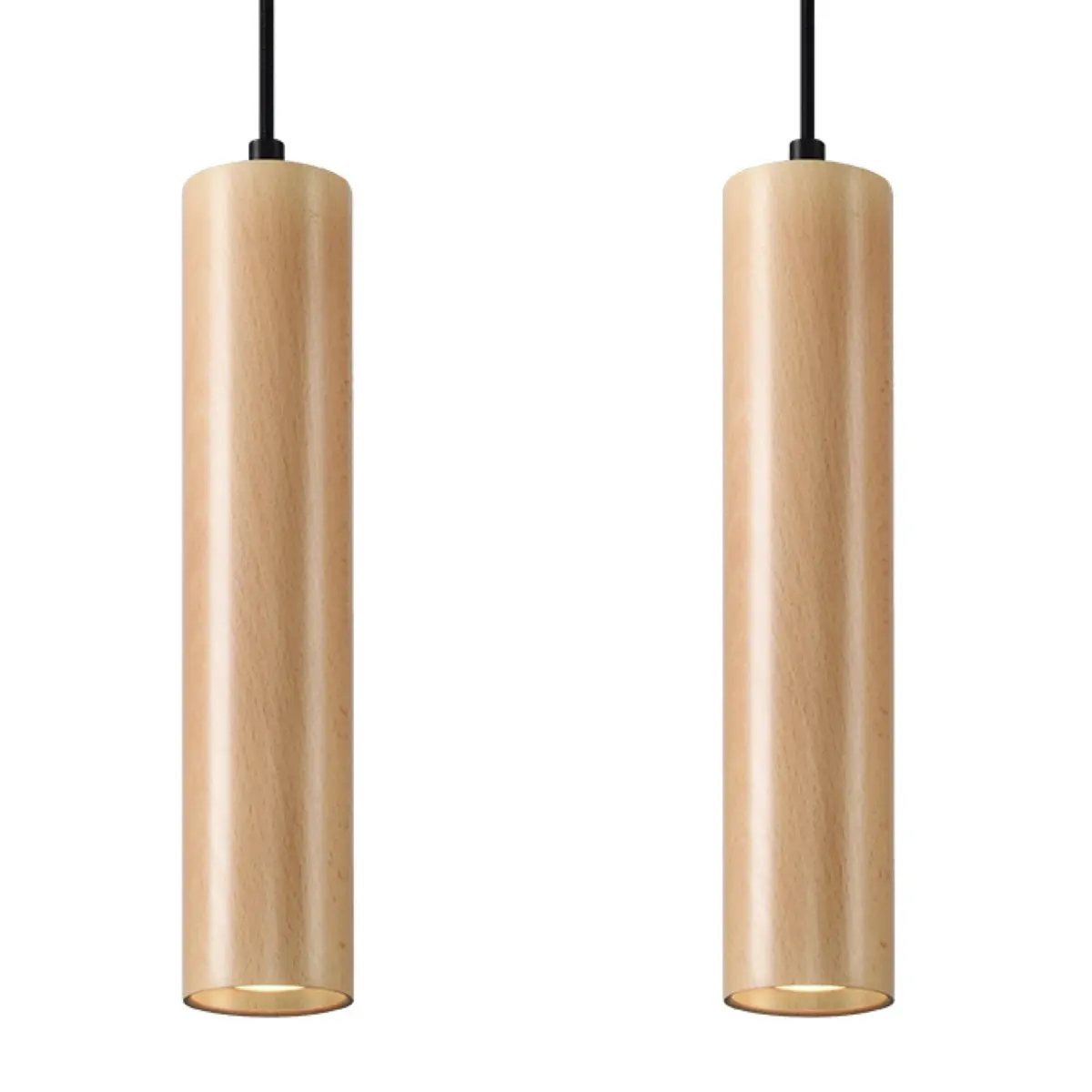 Sollux Lighting Pendant lamp wood Lino Scandinavian Design GU10 - Pendant Lights