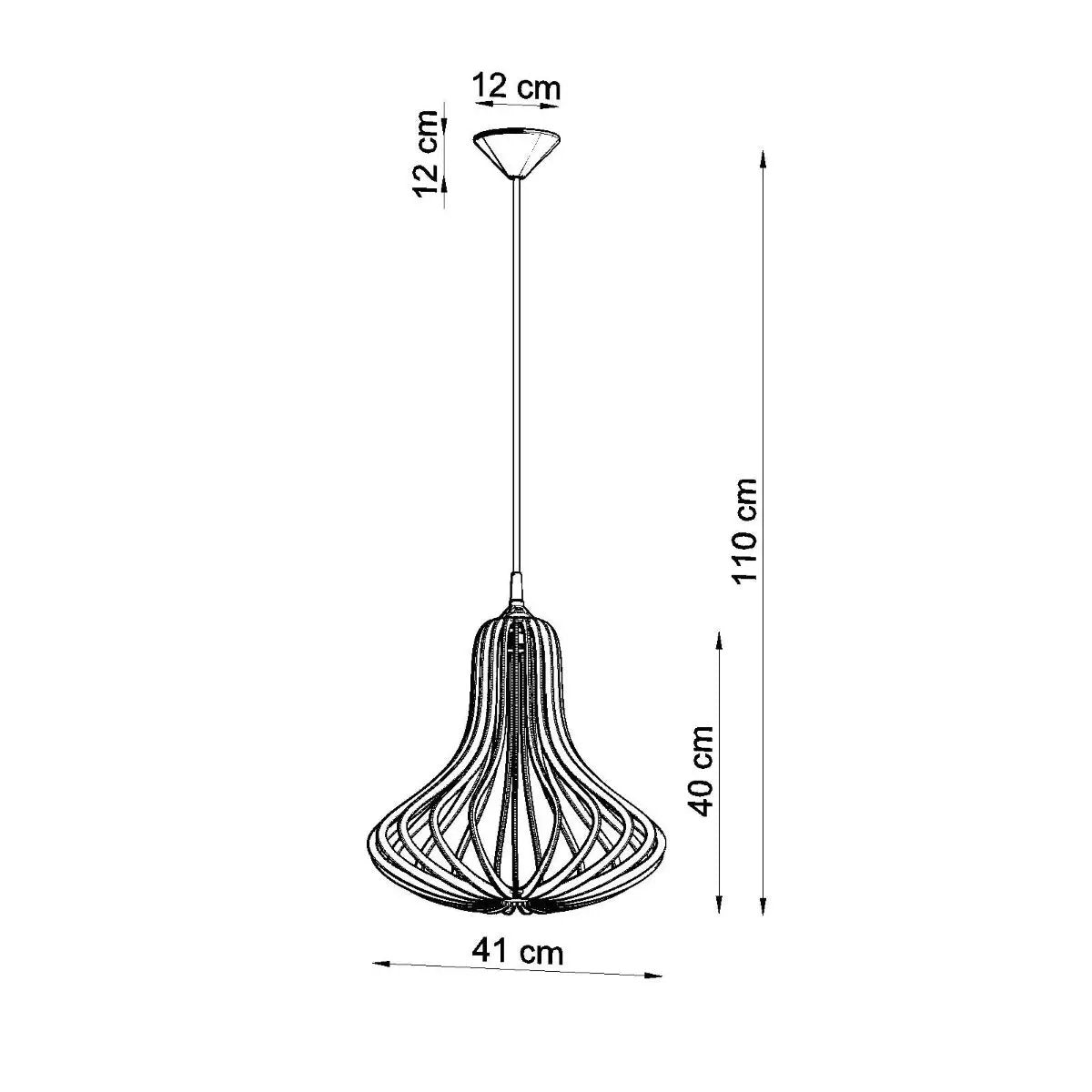 Sollux Lighting Pendant lamp wood Elza Scandinavian Design E27 - Pendant Lights