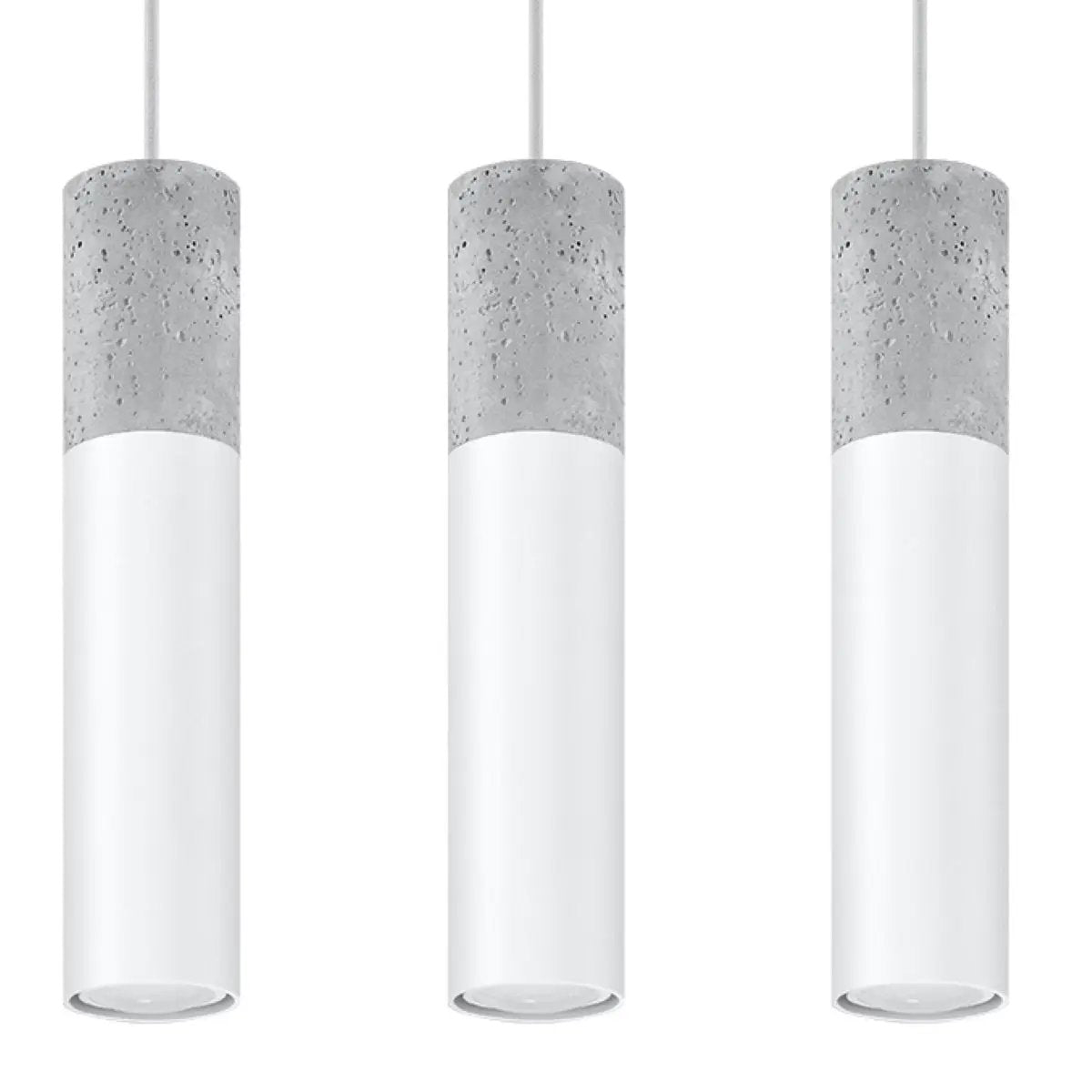 Sollux Lighting Pendant lamp Steel, concrete Borgio modern Design GU10 - Pendant Lights