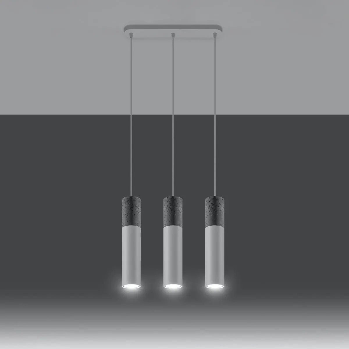 Sollux Lighting Pendant lamp Steel, concrete Borgio modern Design GU10 - Pendant Lights
