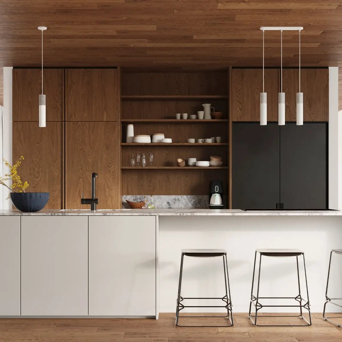 Sollux Lighting Pendant lamp Steel, concrete Borgio modern Design GU10 - Pendant Lights