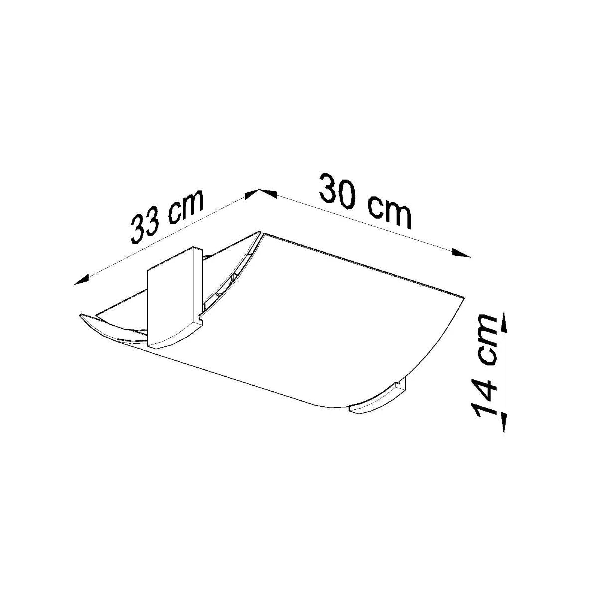 Sollux Lighting Emilio Ceiling Lamp 33x30x14 cm Wood Glass Modern E27 For Living Room Matte Glass Finish - Ceiling Lights