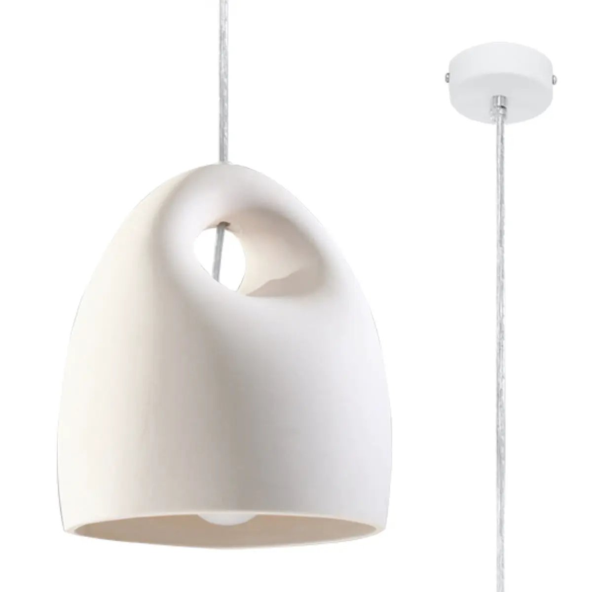 Sollux Lighting Pendant lamp ceramics Bukano modern Design E27 - Pendant Lights