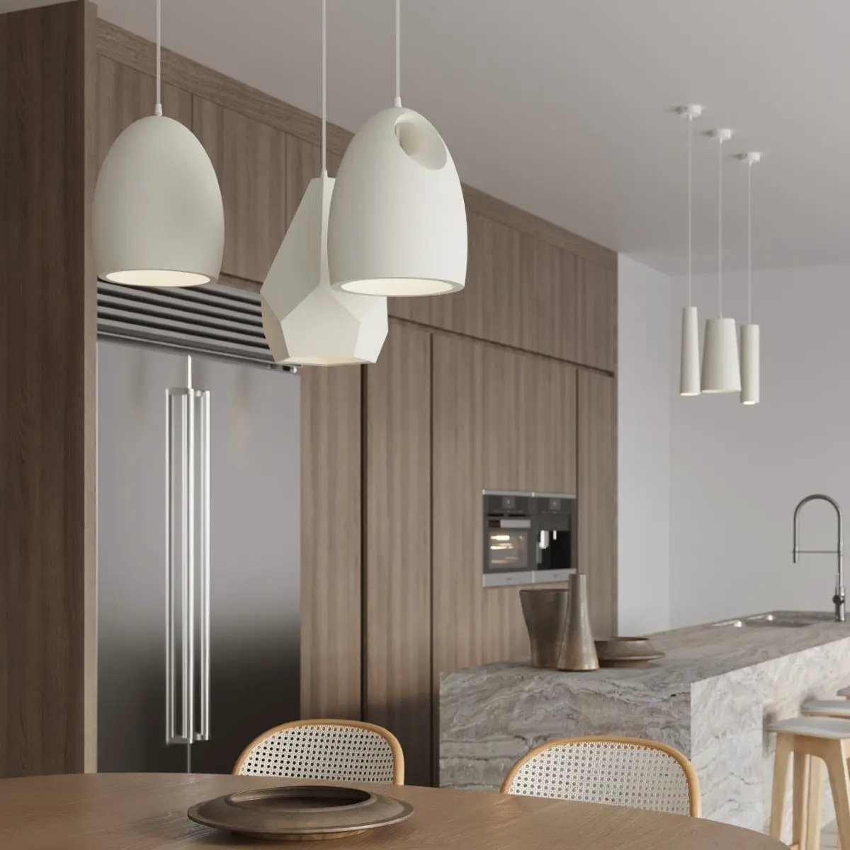 Sollux Lighting Pendant lamp ceramics Bukano modern Design E27 - Pendant Lights
