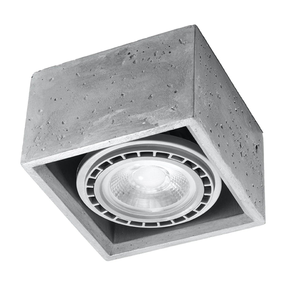 Sollux Lighting Concrete Cube Ceiling Light 14x14x9 GU10 Home - Ceiling Lights