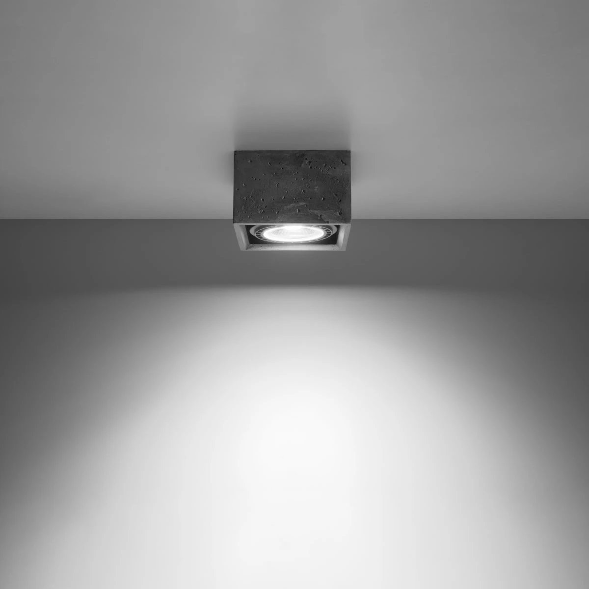 Sollux Lighting Concrete Cube Ceiling Light 14x14x9 GU10 Home - Ceiling Lights