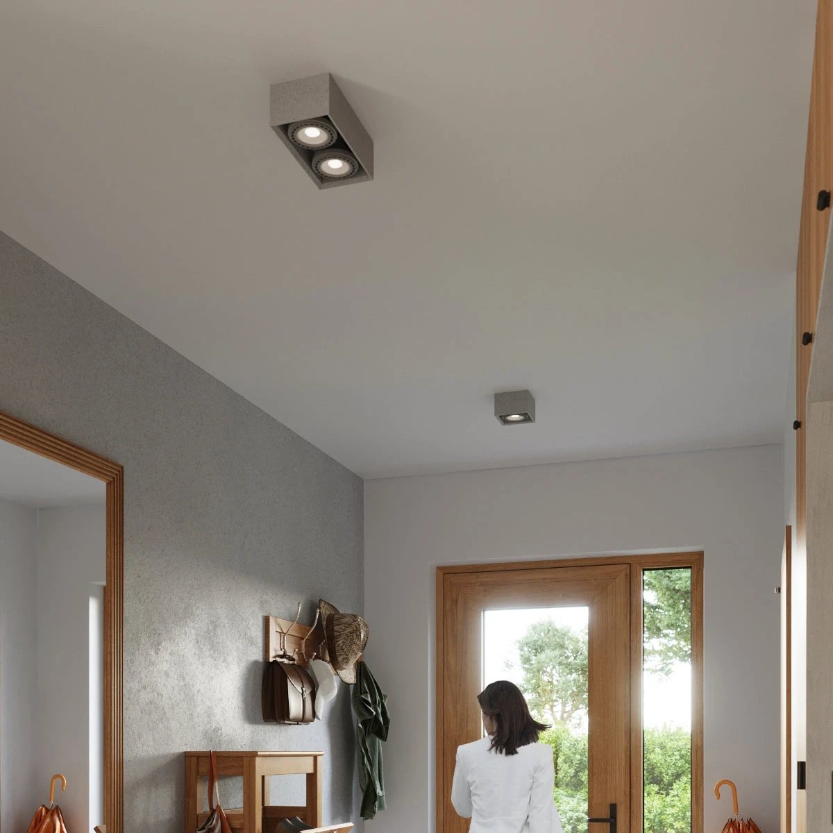 Sollux Lighting Concrete Cube Ceiling Light 14x14x9 GU10 Home - Ceiling Lights