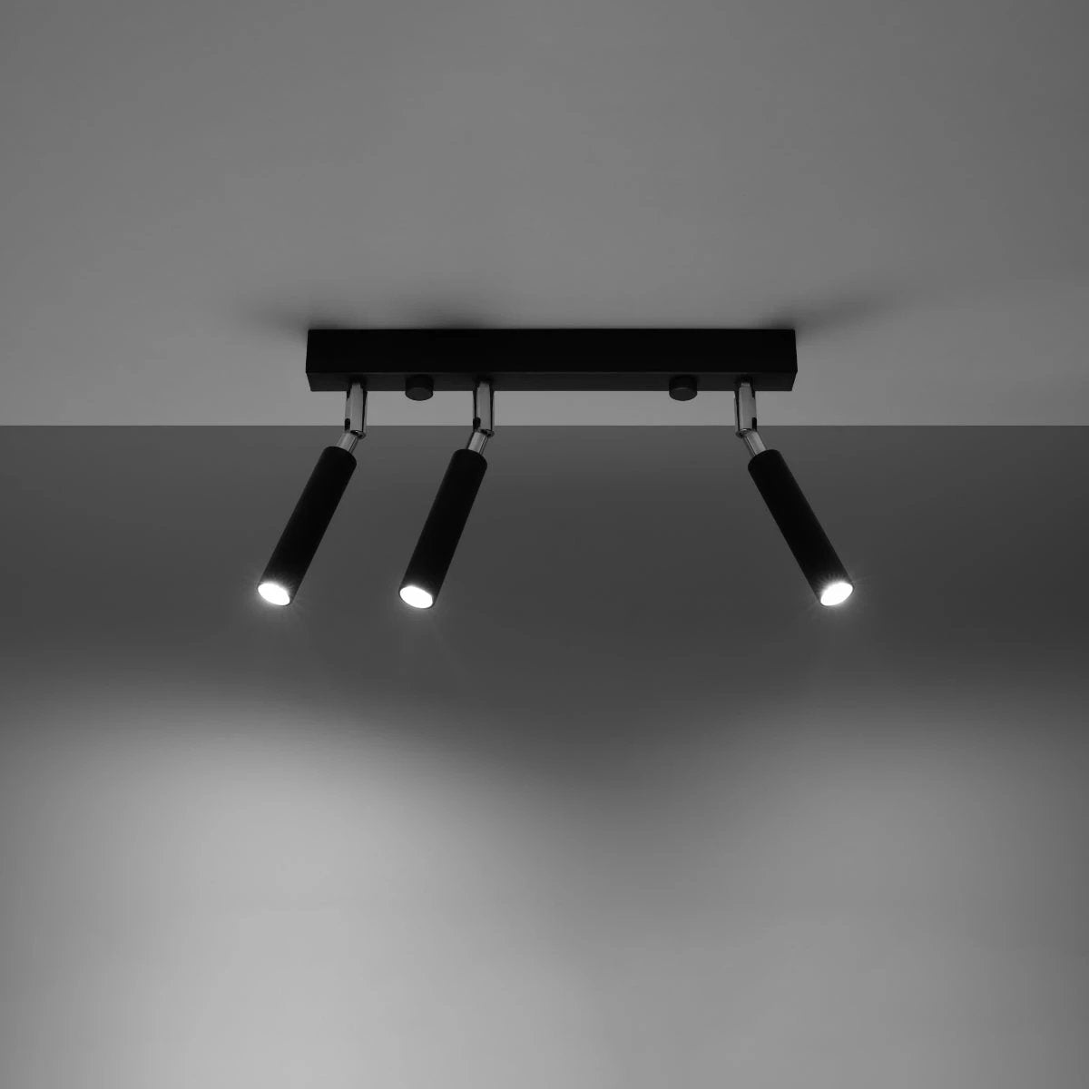 Sollux Lighting Eyetech Ceiling Lamp 35x3x20cm Black Steel Three Adjustable Heads Hallway Lighting - Ceiling Lights